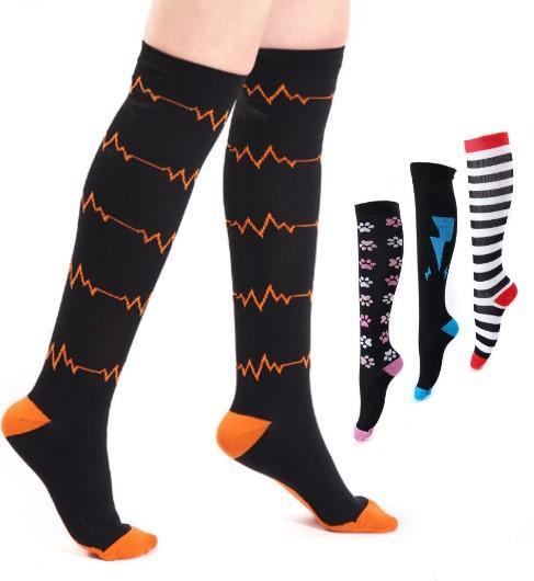 Fun Stylish Compression Socks 20-30 mmHg Graduated Support Stockings ...