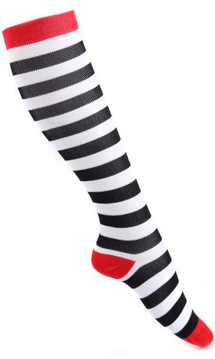 Stripe Compression Socks 20-30 mmHg Support Stockings for Swelling & E ...