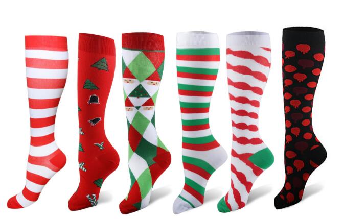 Latest Christmas Compression Socks Support 20 30mmhg For Men And Women