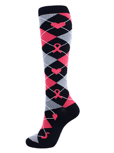 The Latest Color Ribbon AIDS Logo Compression Socks For Workout And Re ...