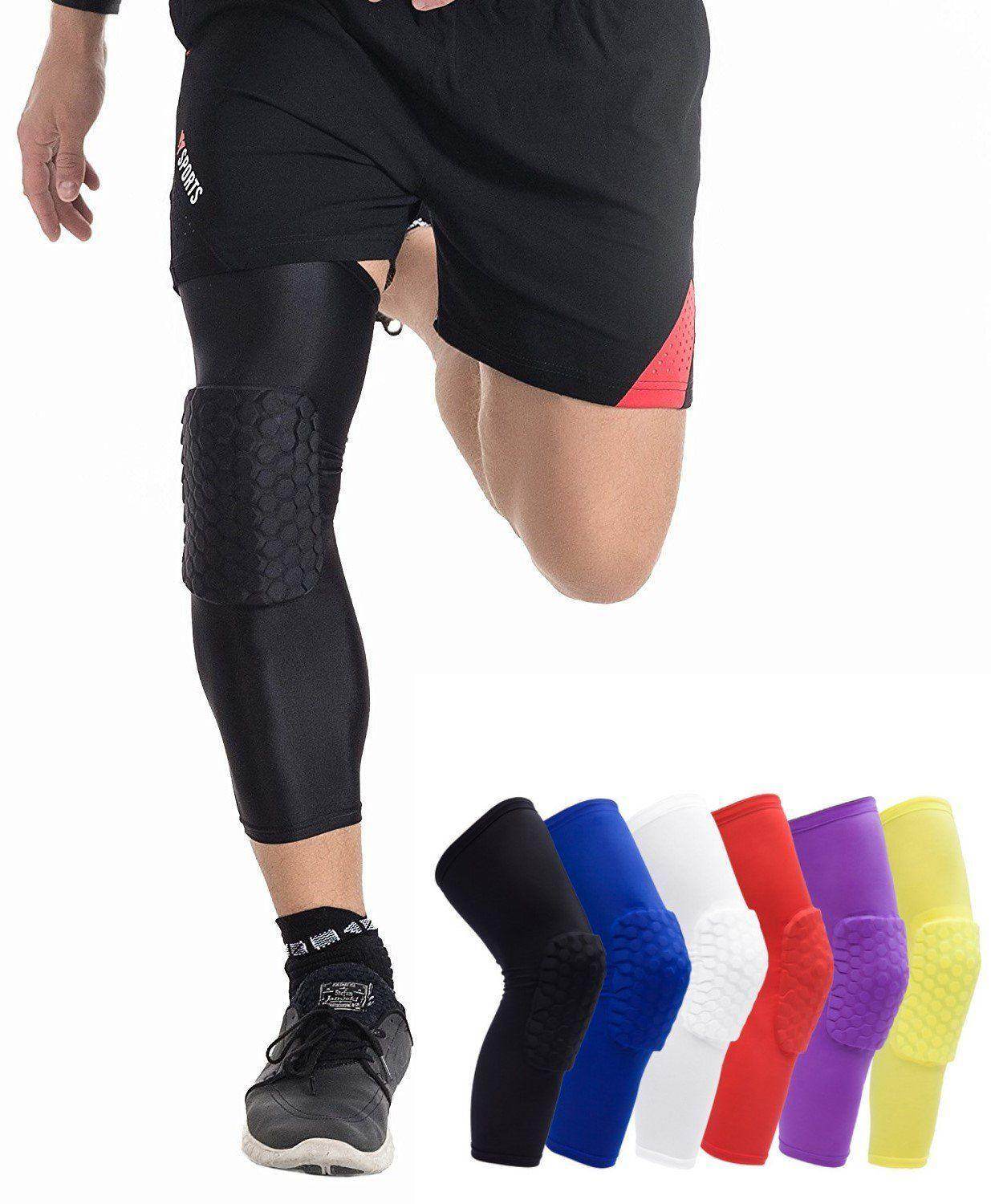 Compression Knee Sleeve Padded Leg Support HoneyComb Pad – Best ...