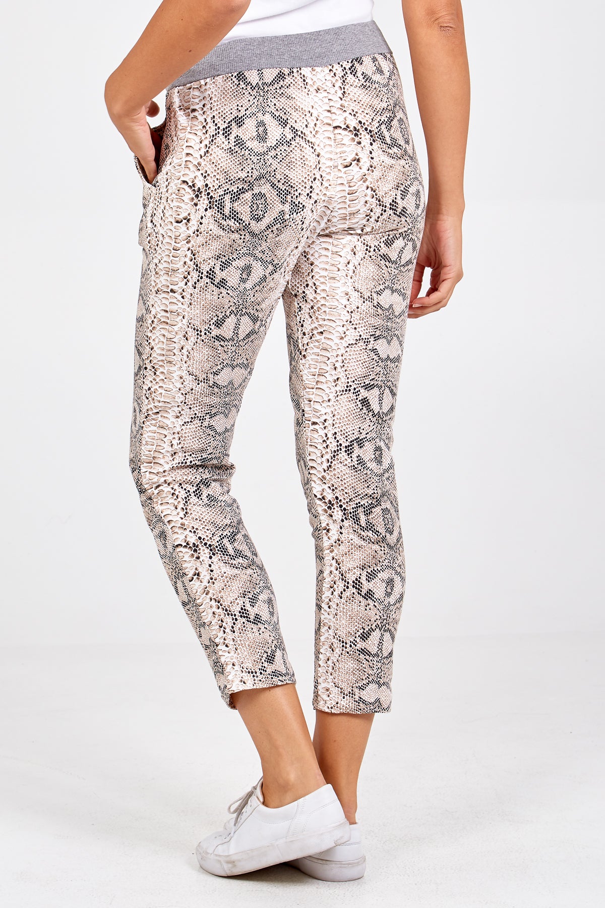 snake print jogger