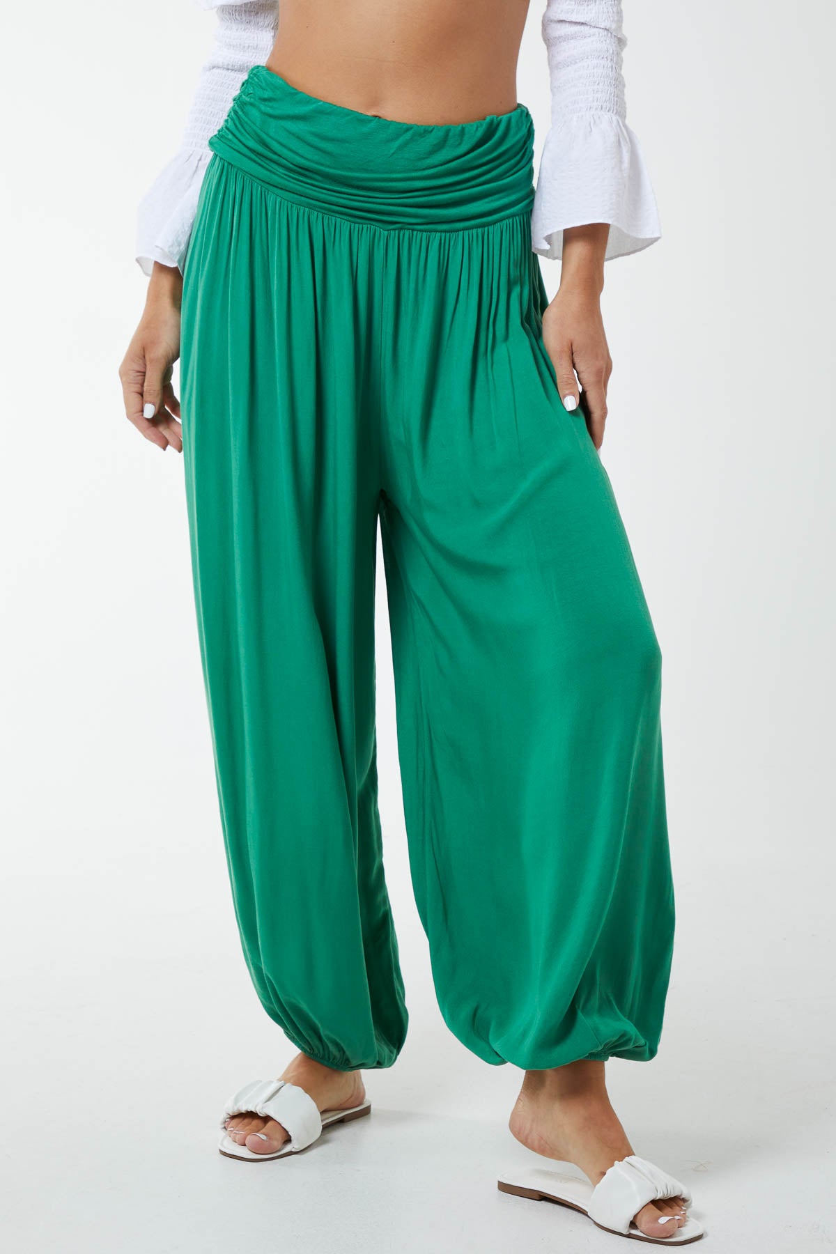 Harem Jersey Waistband Trousers