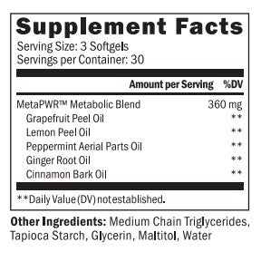 doTERRA MetaPWR Softgels Ingredients