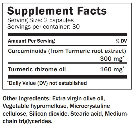 doTERRA Turmeric Dual Chamber Capsules Ingredients