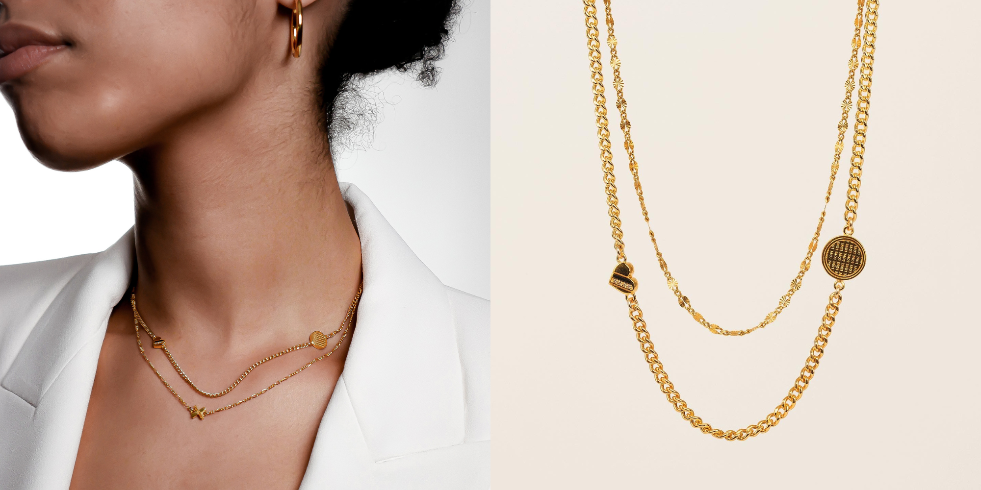 Gwen Beloti Gold Love Charm Necklace
