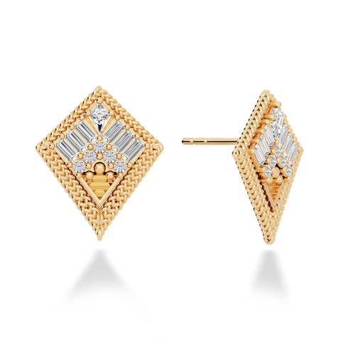 Gwen Beloti Diamond Kite Motif Earrings