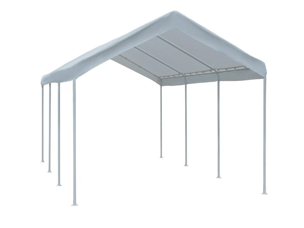 Abba Patio Cover Replacement for 10 x 20-Feet Outdoor Carport with 8 Steel Legs, White (Frame not Include)