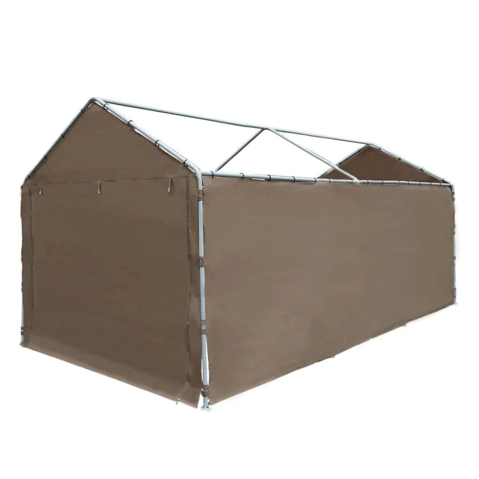 Replacement Cover For 10 X 20-feet 6 Legs Carport Shelter With Rings, (frame & Top Cover Not Included)