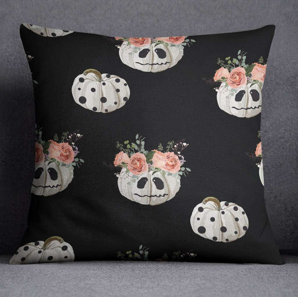 Evil Pumpkin Halloween Pillow