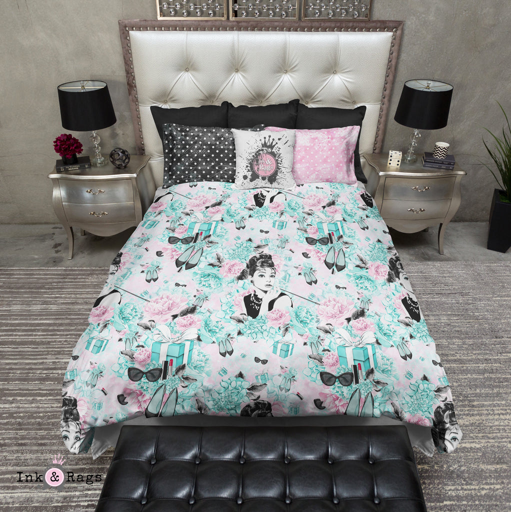 tiffany blue and pink bedding