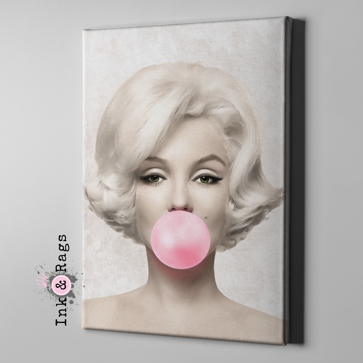 Marilyn Monroe Bubble Gum Gallery Wrapped Canvas – Ink and Rags