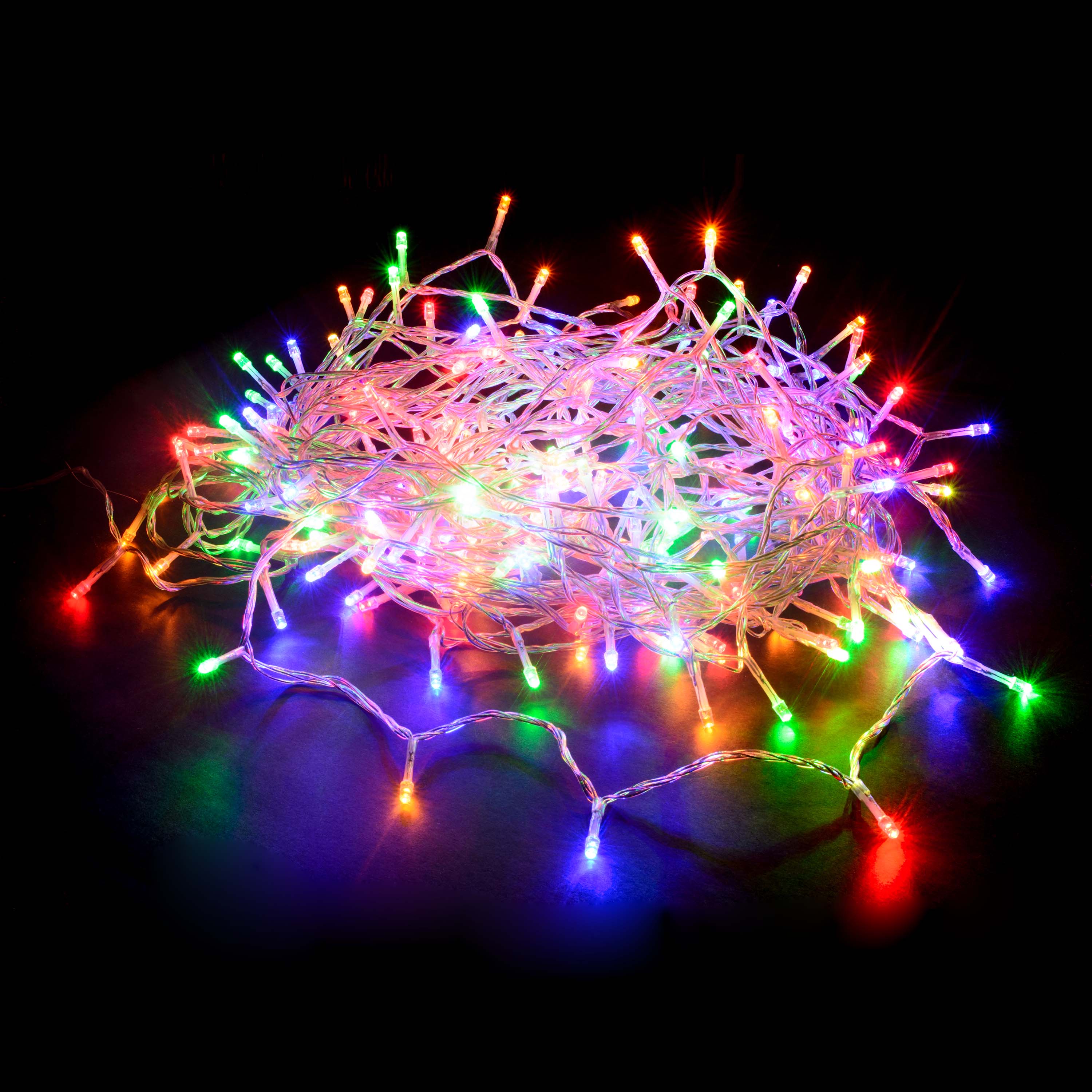 520 LED Connectable Fairy Light Chain Clear Cable - 3 Colour Options - lightsuponline product image