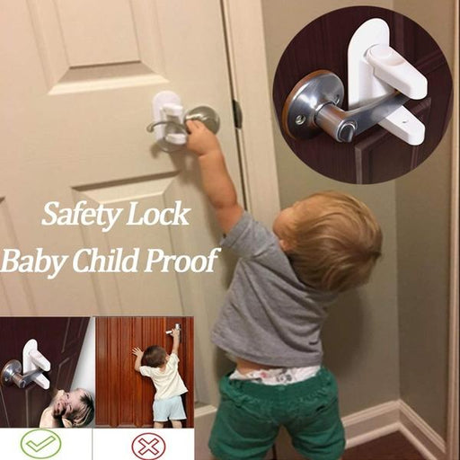 Child Proof 3m Adhesive Anti Opening Door Lever Lock Baby