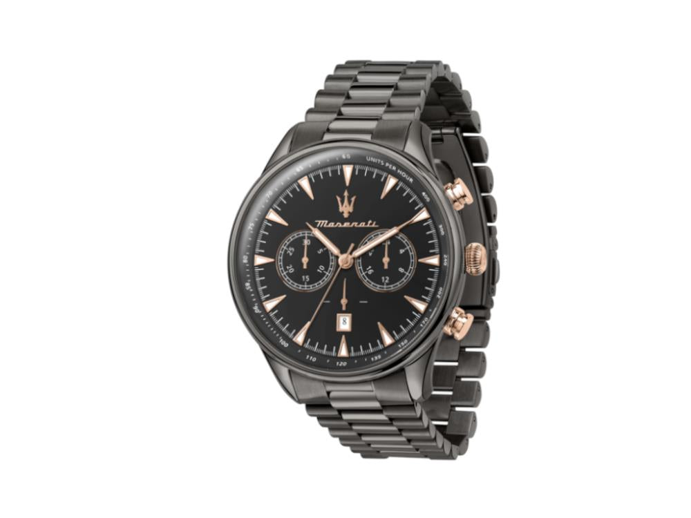 Maserati Attrazione Quartz Watch, PVD Gun Metal, Black, 43 mml, R88531 -  Iguana Sell AU