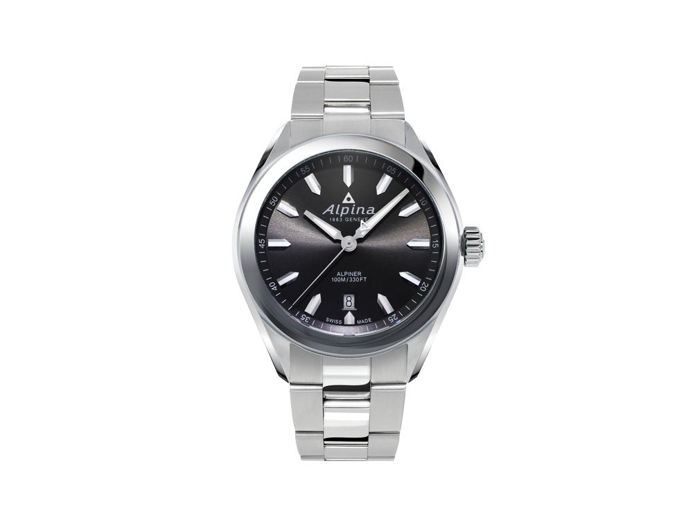 Alpina Alpiner Quartz Watch, Black, 42 mm, 10 atm, Day, AL-240GS4E6B -  Iguana Sell AU
