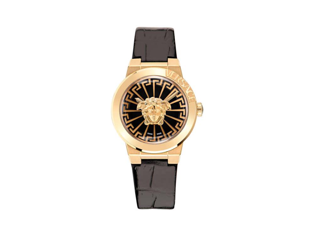 Gold, Watch, AU Gent VE7 Medusa Black, - Iguana Infinite 47 mm, Versace PVD Sell Quartz