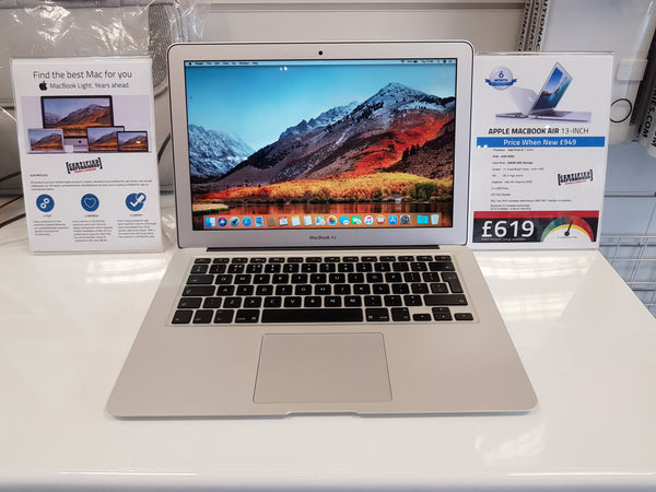 Apple Macbook Air 13-inch: Core i5 4GB 256GB-SSD High Sierra