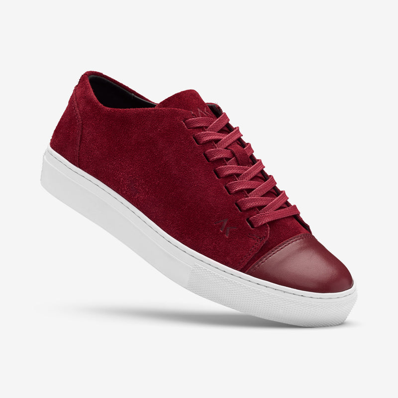 Dressed - Women's Sneaker Red Suede Red Leather – alexander-kay.com