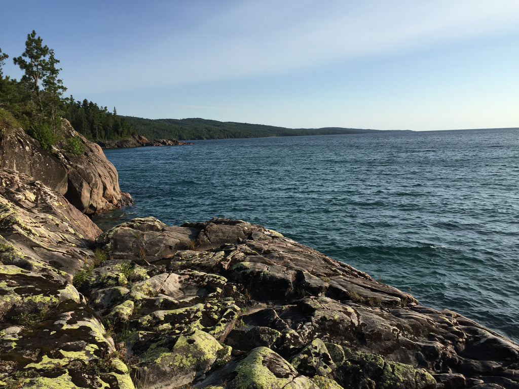 Mica Bay view of water from rocks