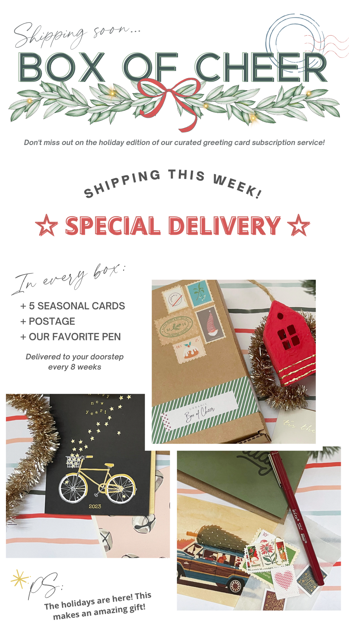 urbanic paper boutique los angeles box of cheer special delivery subscription box holiday