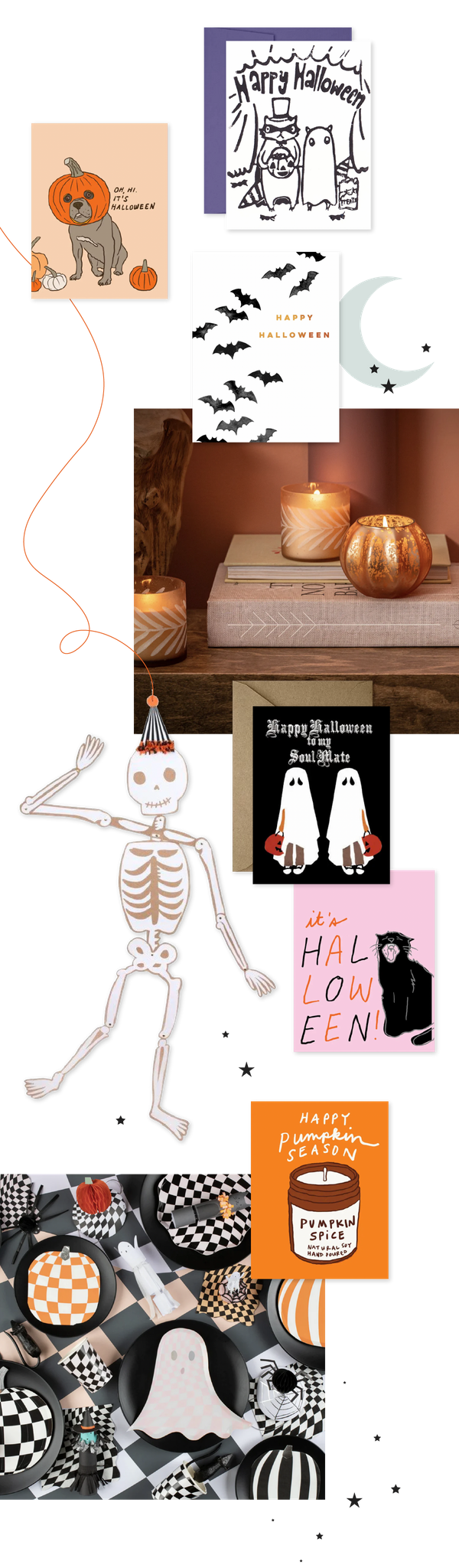 urbanic paper boutique los angeles california gifts stationery gift wrap halloween ghost skeleton pumpkin spice black cat