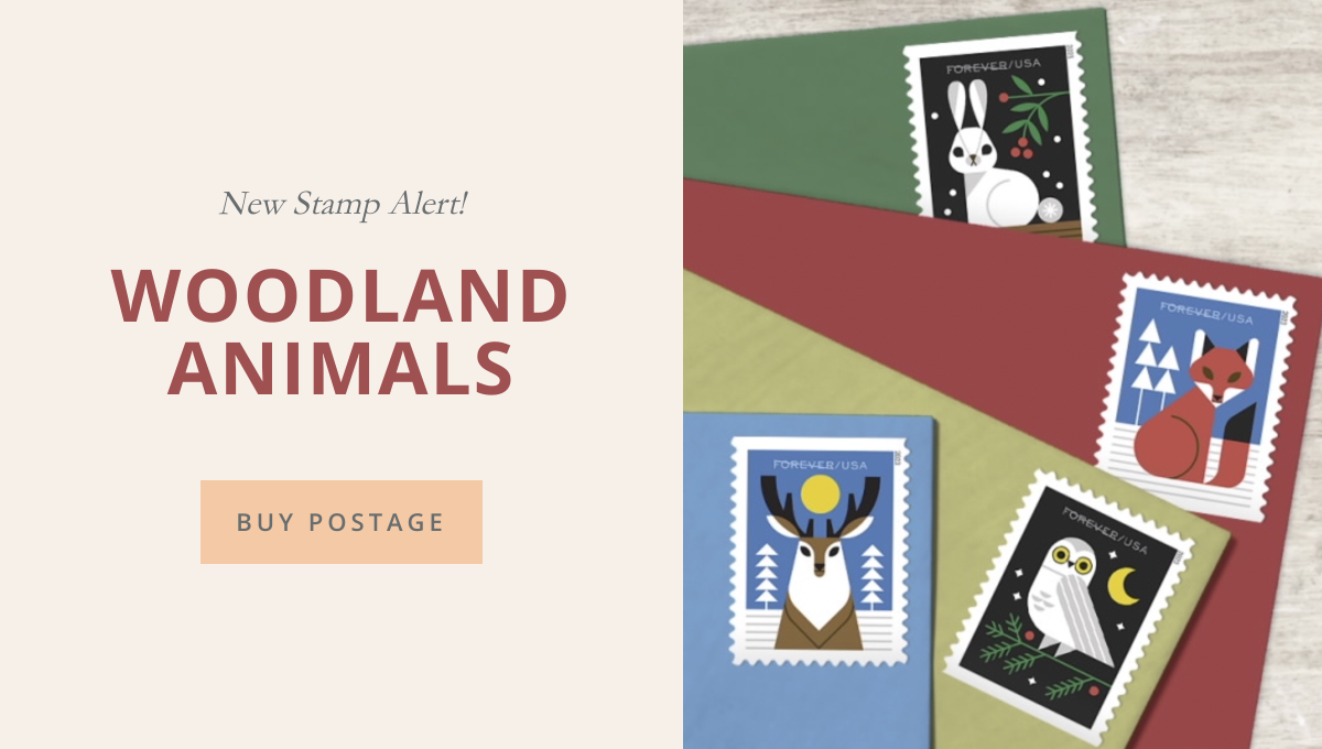 urbanic paper boutique los angeles california gifts stationery gift wrap woodland animals postage stamps