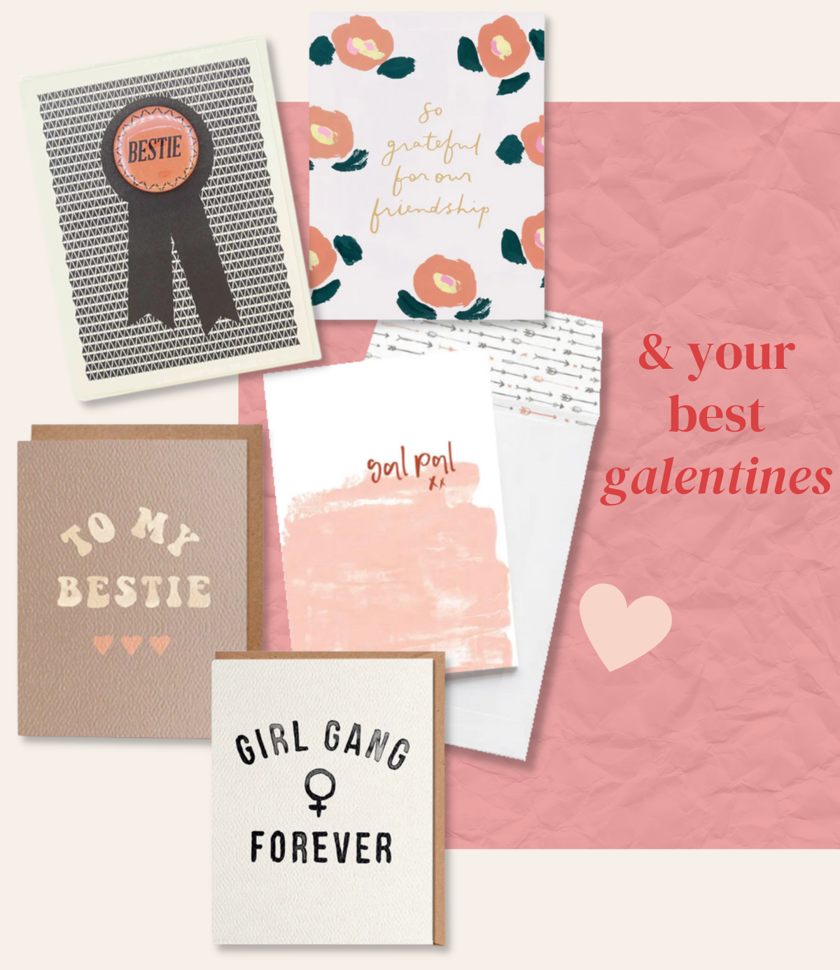 urbanic paper boutique los angeles california gifts stationery valentine galentine gal pal best friends girl gang bestie