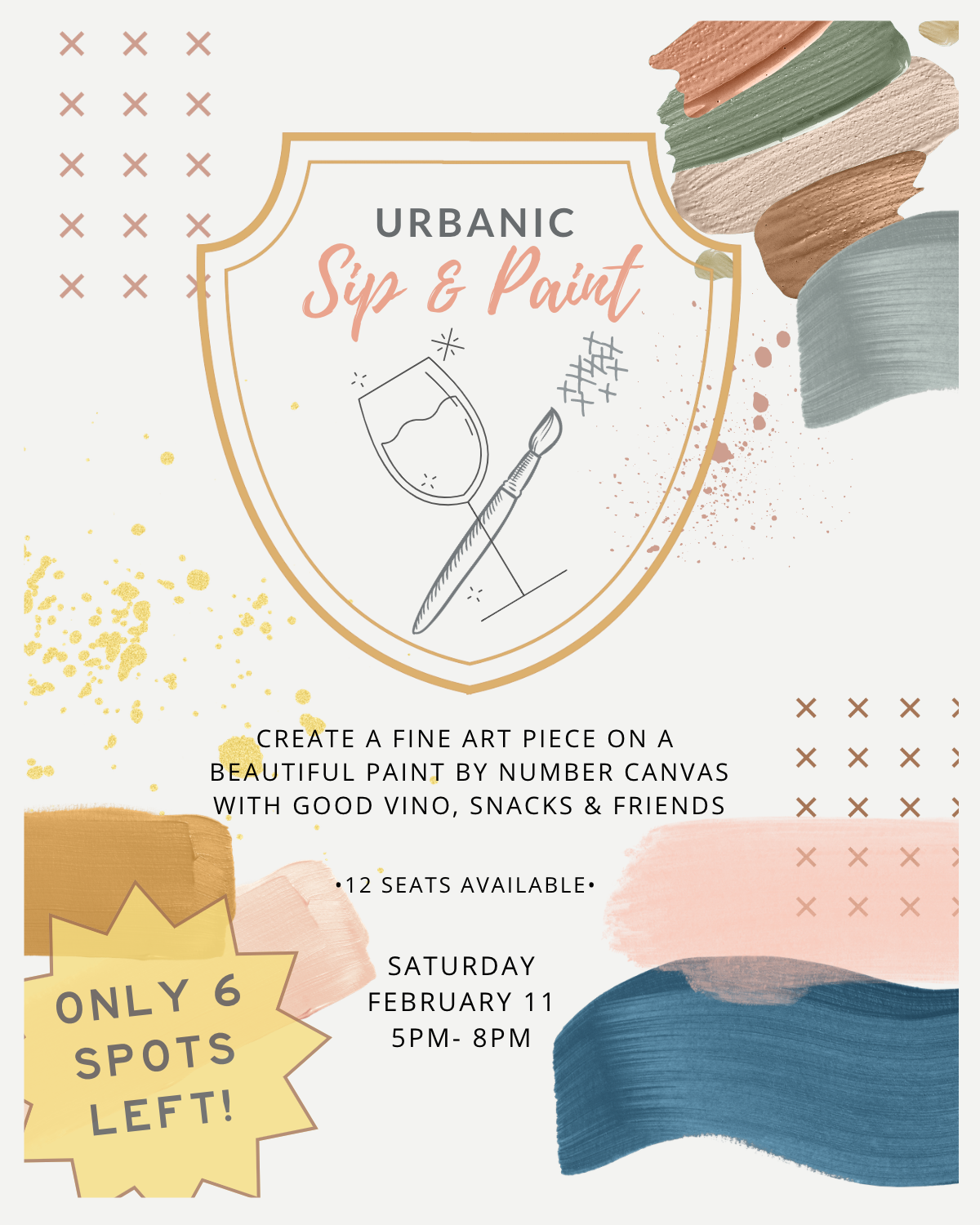 urbanic paper boutique los angeles california gifts stationery valentine galentines event sip and paint class workshop information
