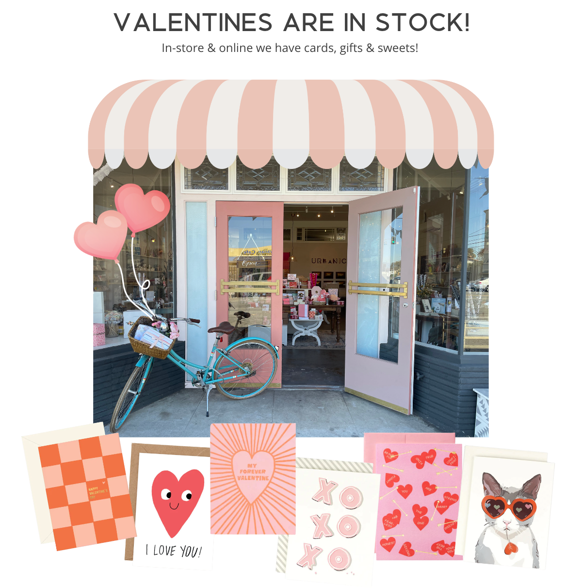 urbanic paper boutique los angeles california stationery gifts february valentines greeting cards in stock in-store shop brick and mortar