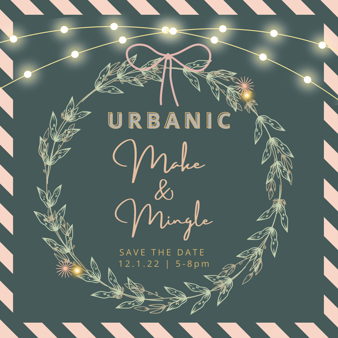 urbanic paper boutique los angeles make and mingle holiday party invitation save the date