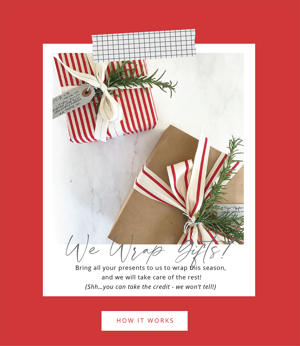 urbanic paper boutique los angeles wrap service wrapping paper gift tags ribbon scissors tape how it works