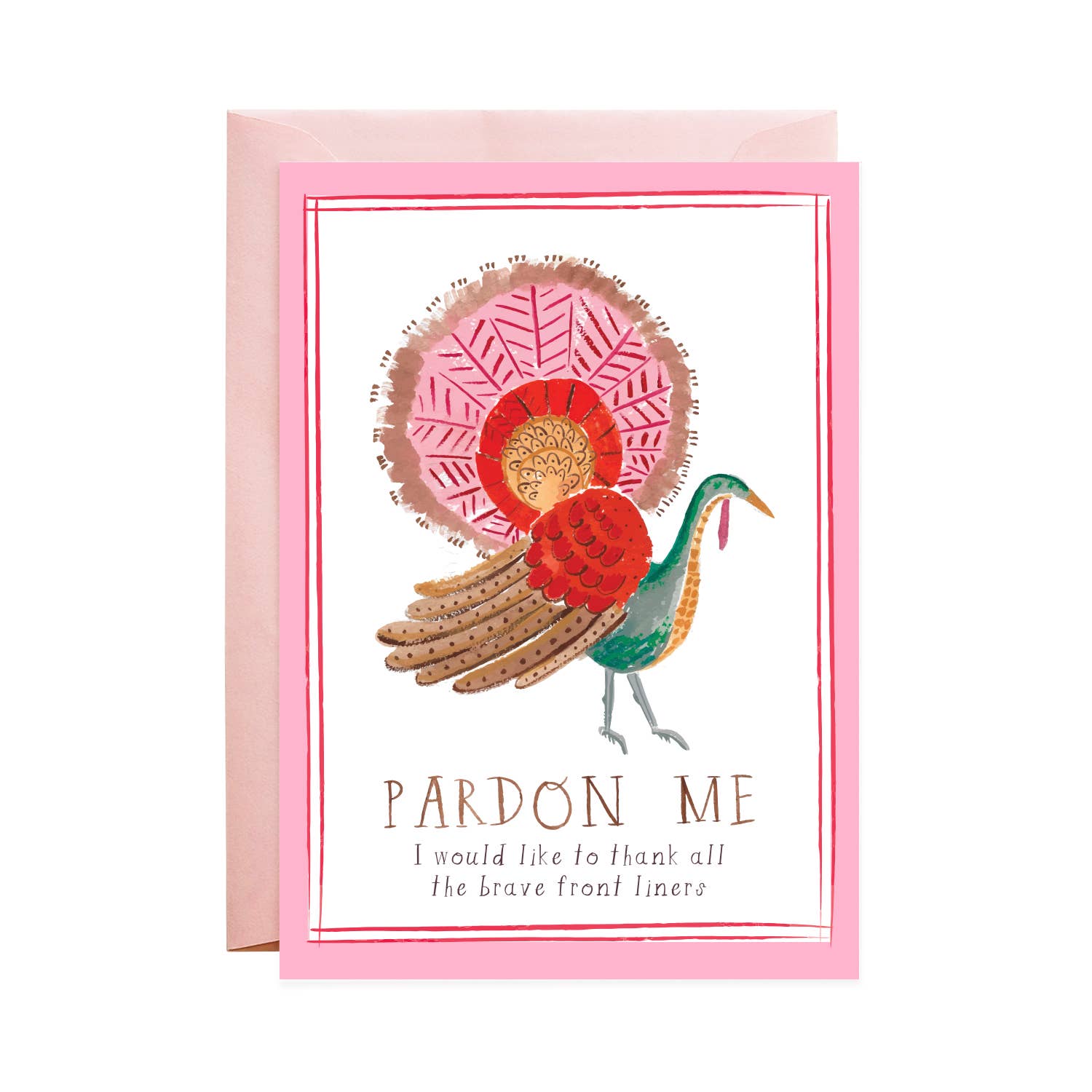 pardon the turkey thanksgiving card