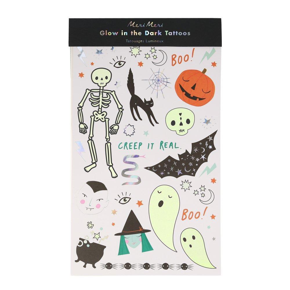 halloween glow in the dark tattoos