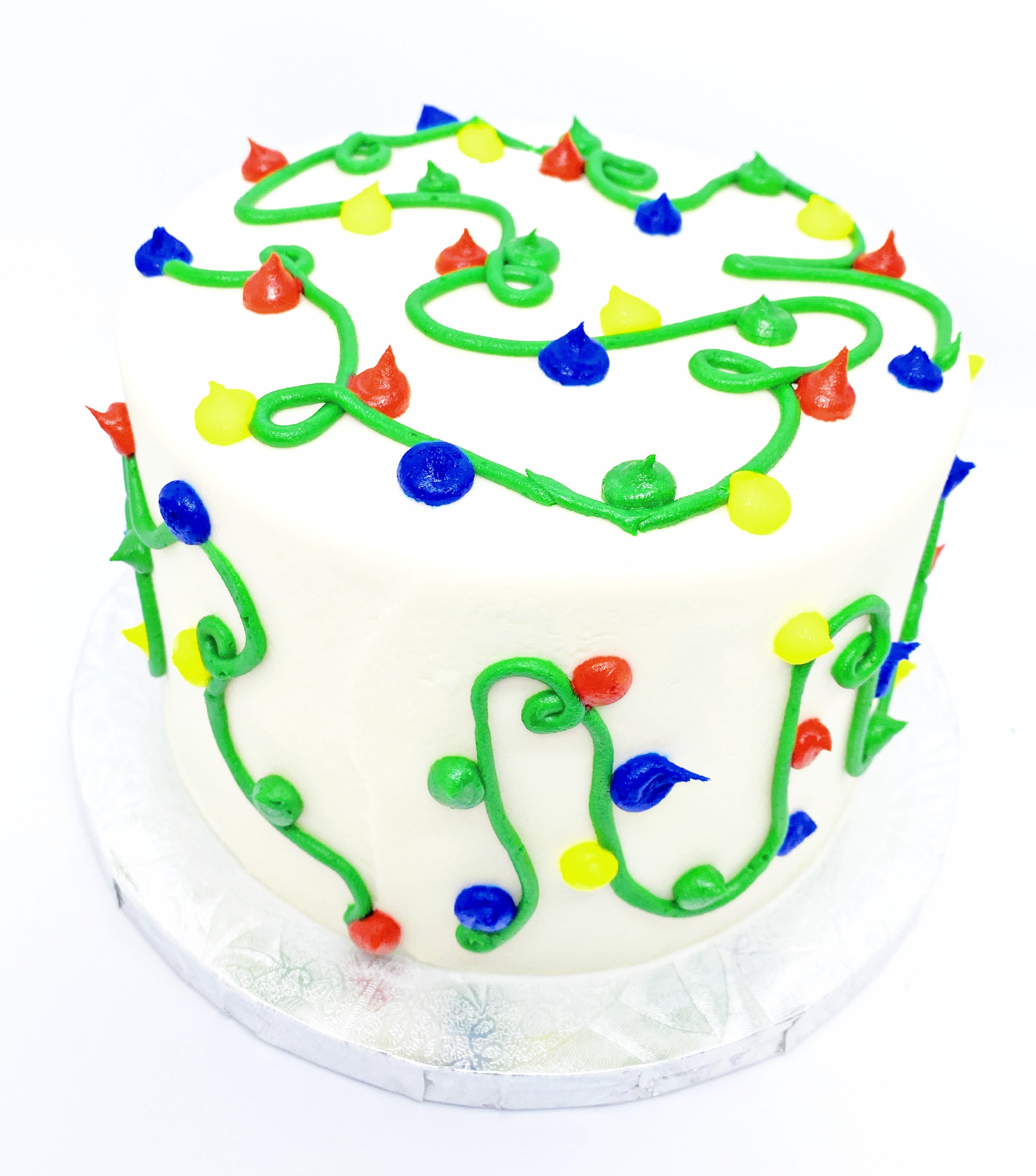 christmas lights cake decorating