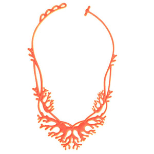 coral orange necklace