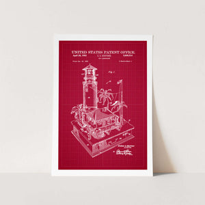 Toy Lighthouse Patent Art Print