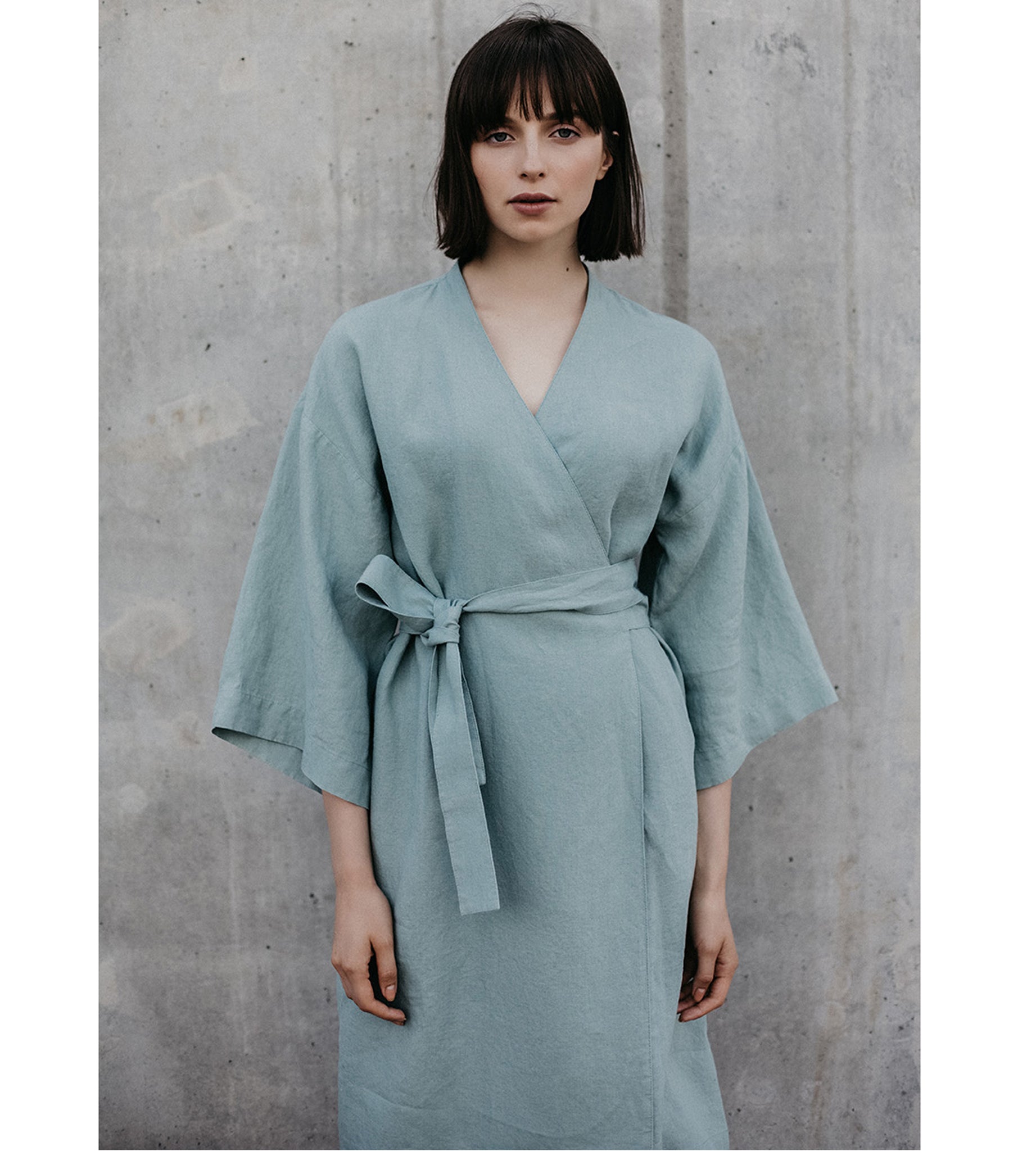 kimono dress blue