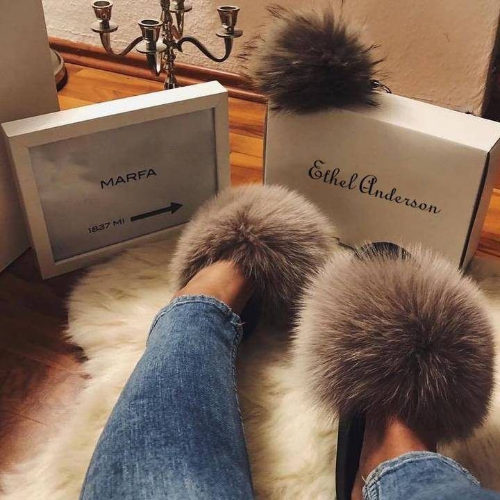 Faux Fur Luxury Slides Slippers|The 