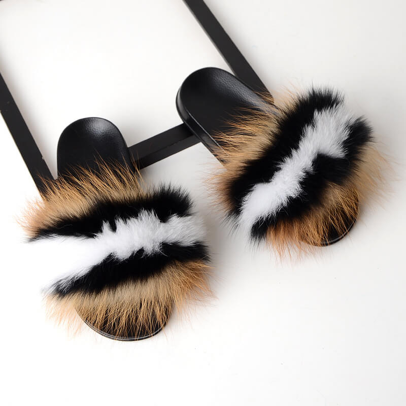 Faux Fur Luxury Slides Slippers|The Fluffy Slides Gorgeous Ladies Furr – Our Style