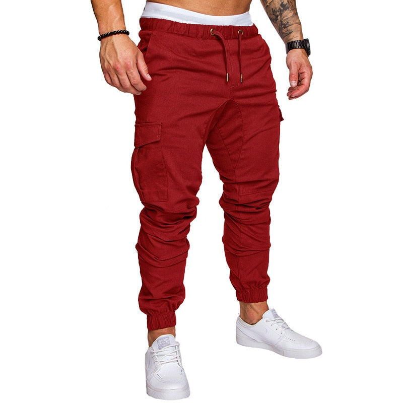 red cargo pants mens