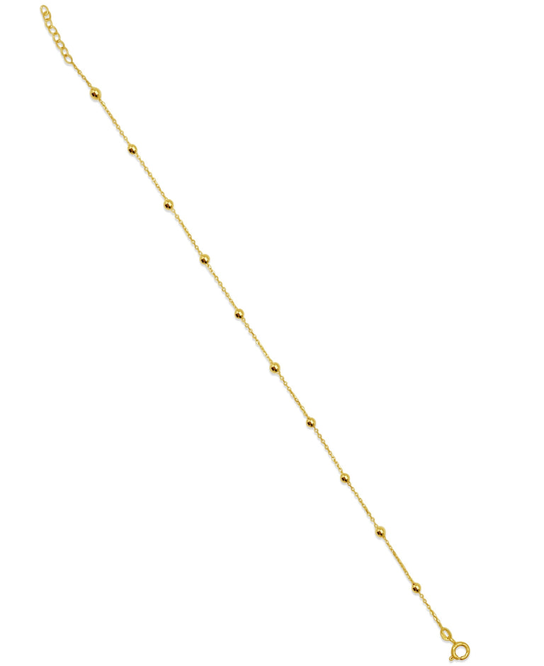 Diamond Cut Ball Anklet – Krieger Collection