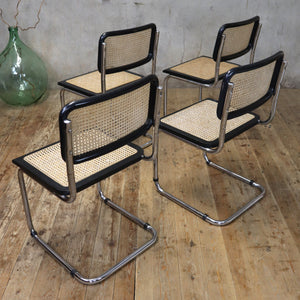 X4 Vintage Cesca Cantilever Cane Chairs - 0505c