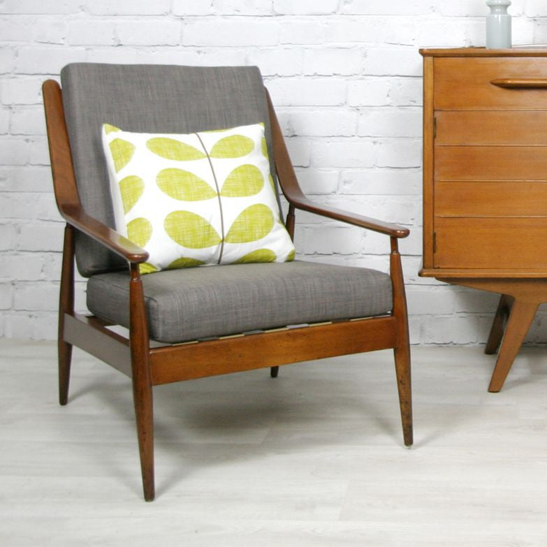 Vintage 1960s Teak Upholstered Armchair