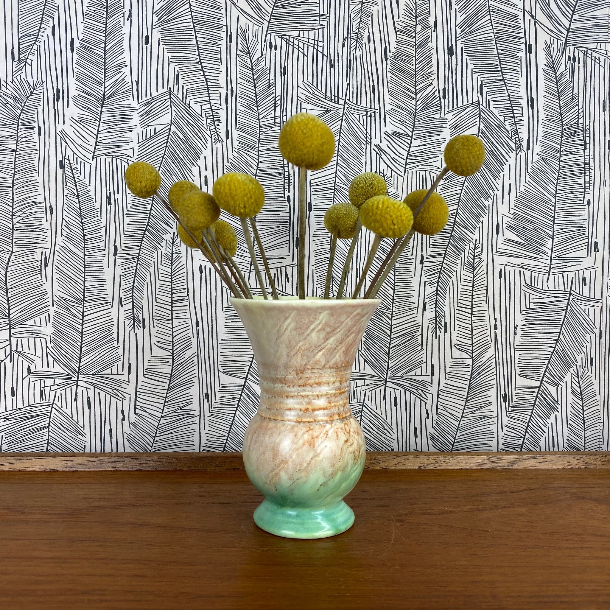 Art Deco Pink/Green Vase - A1a – Mustard Vintage