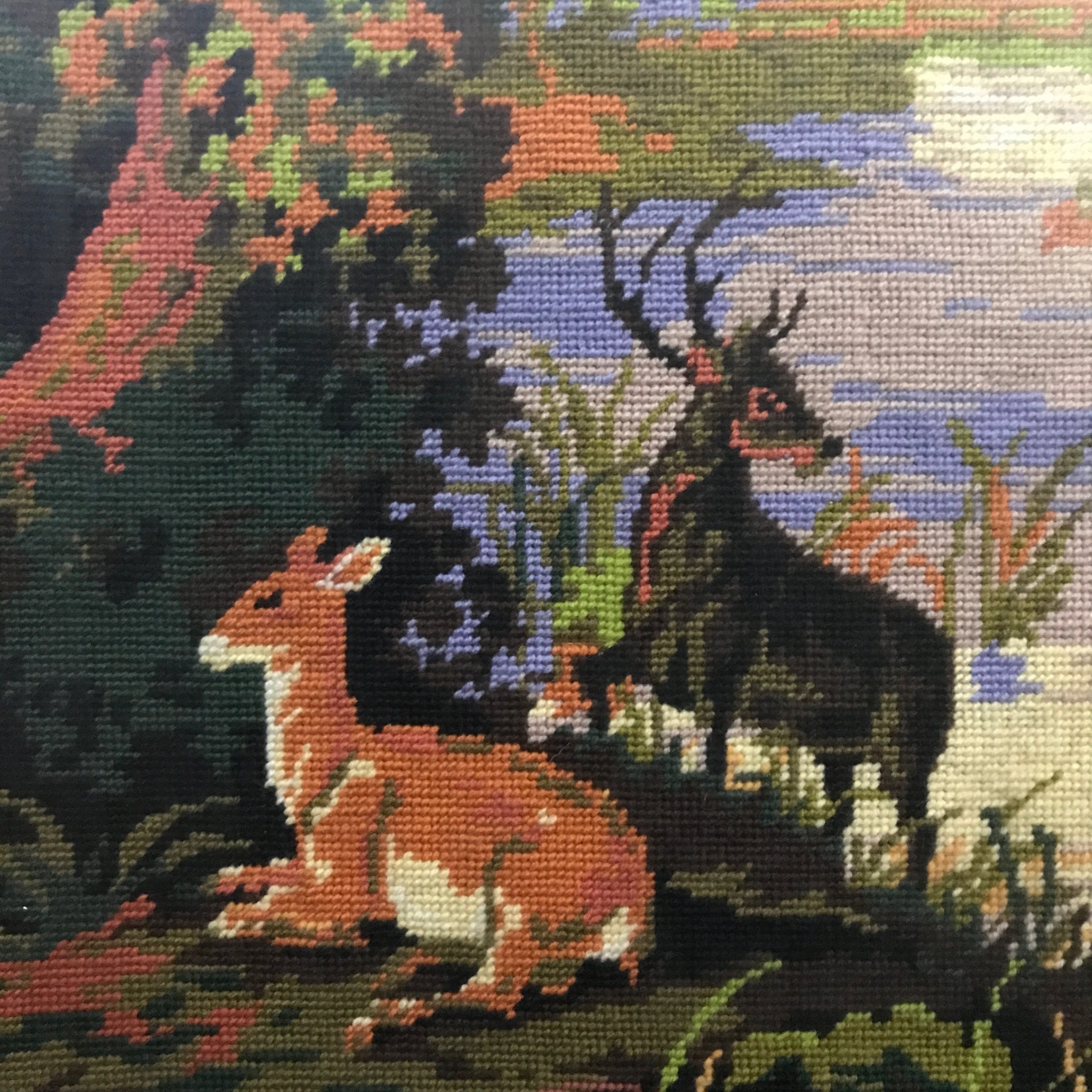 Deer needlepoint