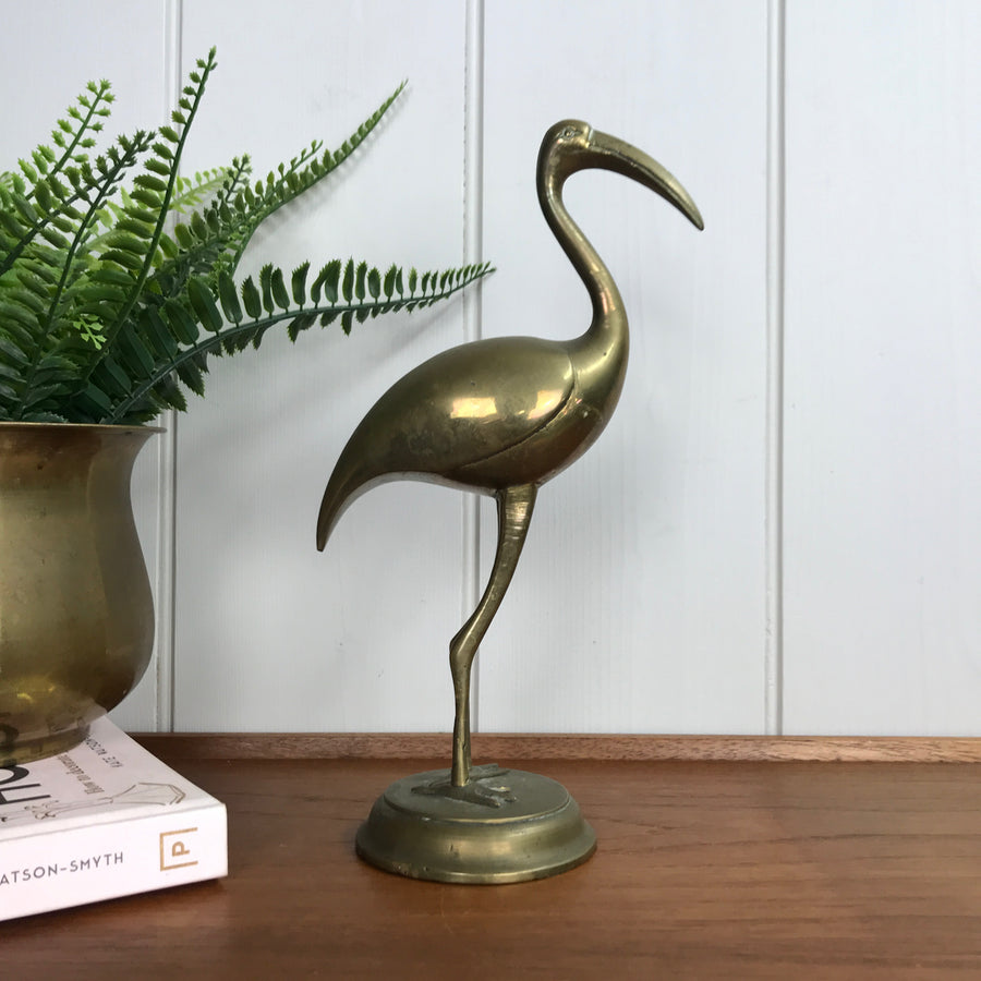 brass flamingo