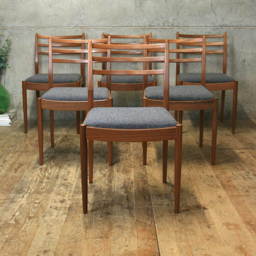 X6 Mid Century G-Plan Dining Chairs - 0512i – Mustard Vintage