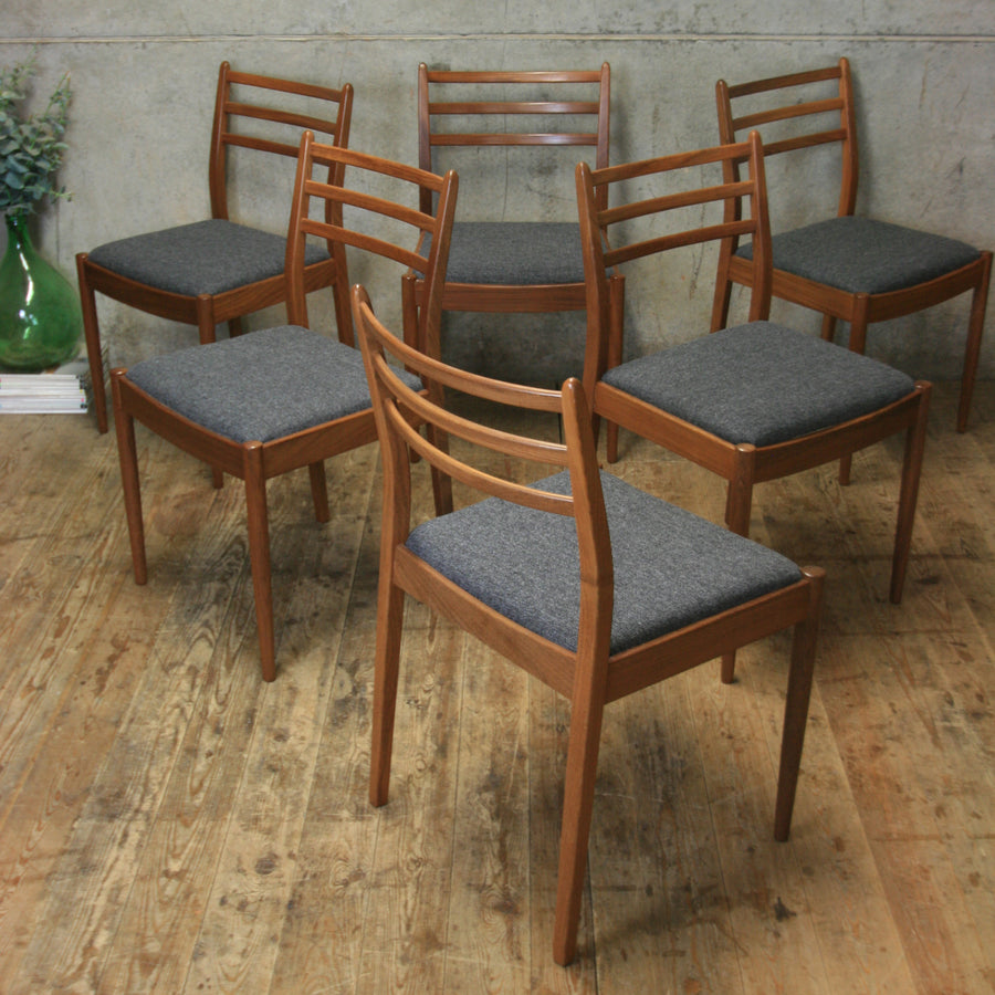 X6 Mid Century G-Plan Dining Chairs - 0512i – Mustard Vintage