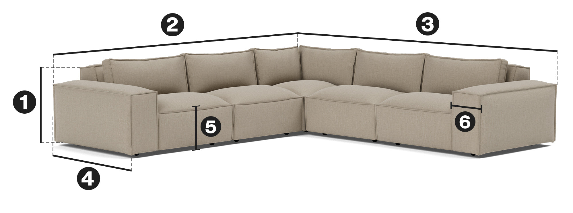 Marylebone Double Corner | Soft Truffle | Sofa Club